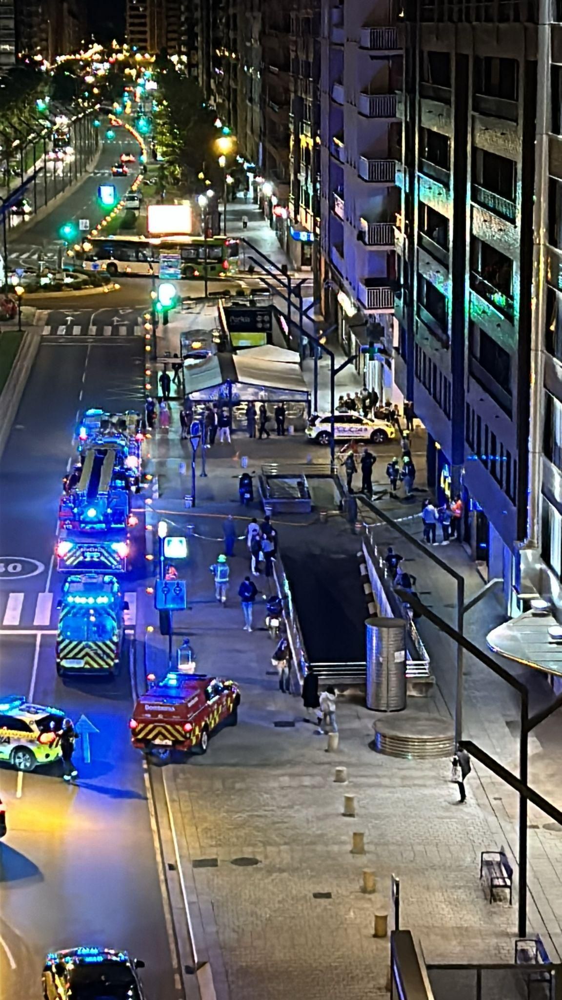 Incendio en Gran Vía en Logroño