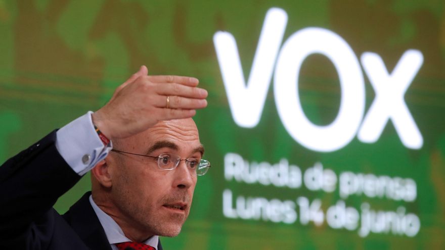 El portavoz de Vox, Jorge Buxadé. EFE/Juan Carlos Hidalgo/Archivo