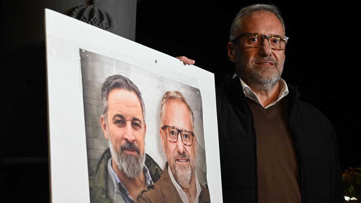 El candidato de Vox a la Junta de Castilla y León, Carlos Pollán, este jueves por la noche.