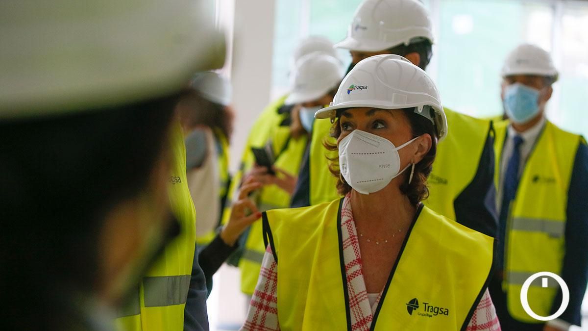 La vicepresidenta del Gobierno Carmen Calvo visita las obras de la Biblioteca del Estado