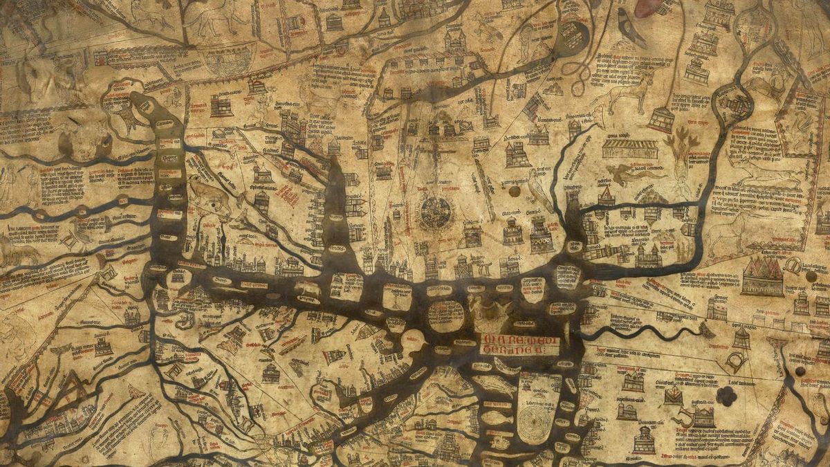 La Hereford Mappa Mundi representaba el mundo conocido con una finalidad religiosa