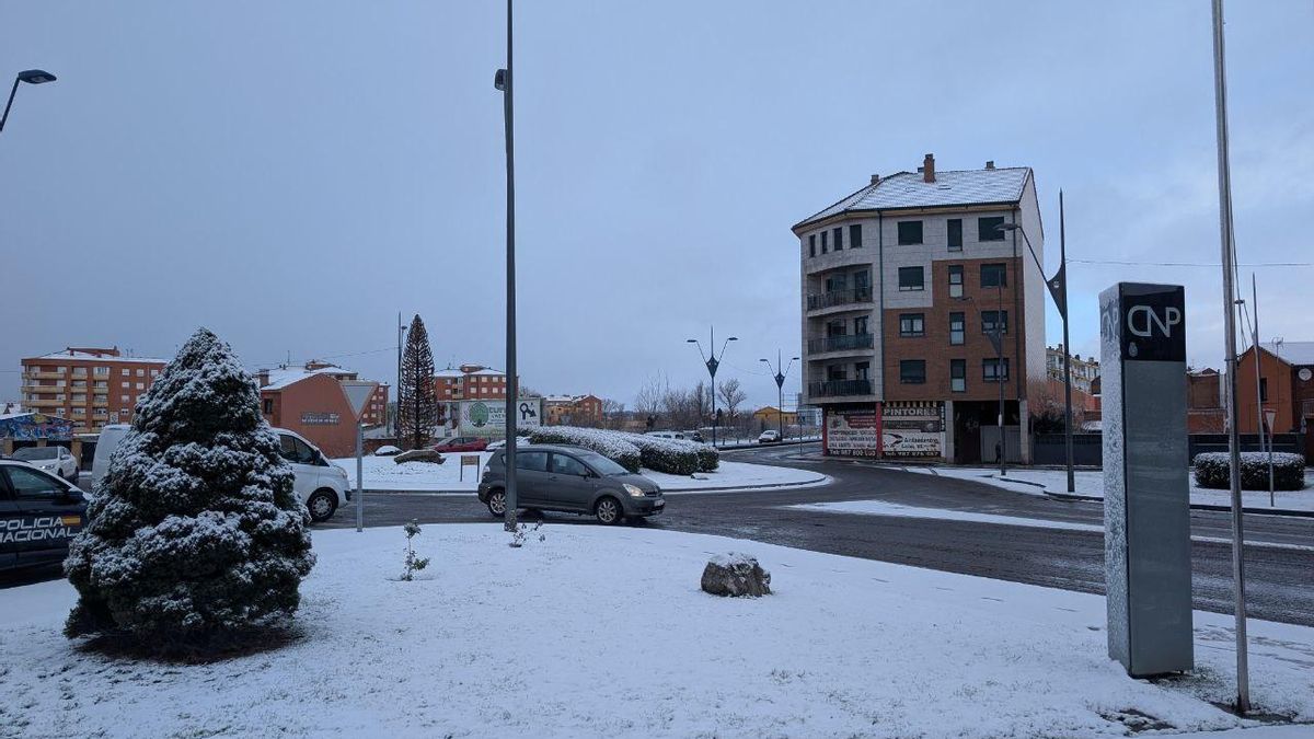 Nieve en San Andrés del Rabanedo.