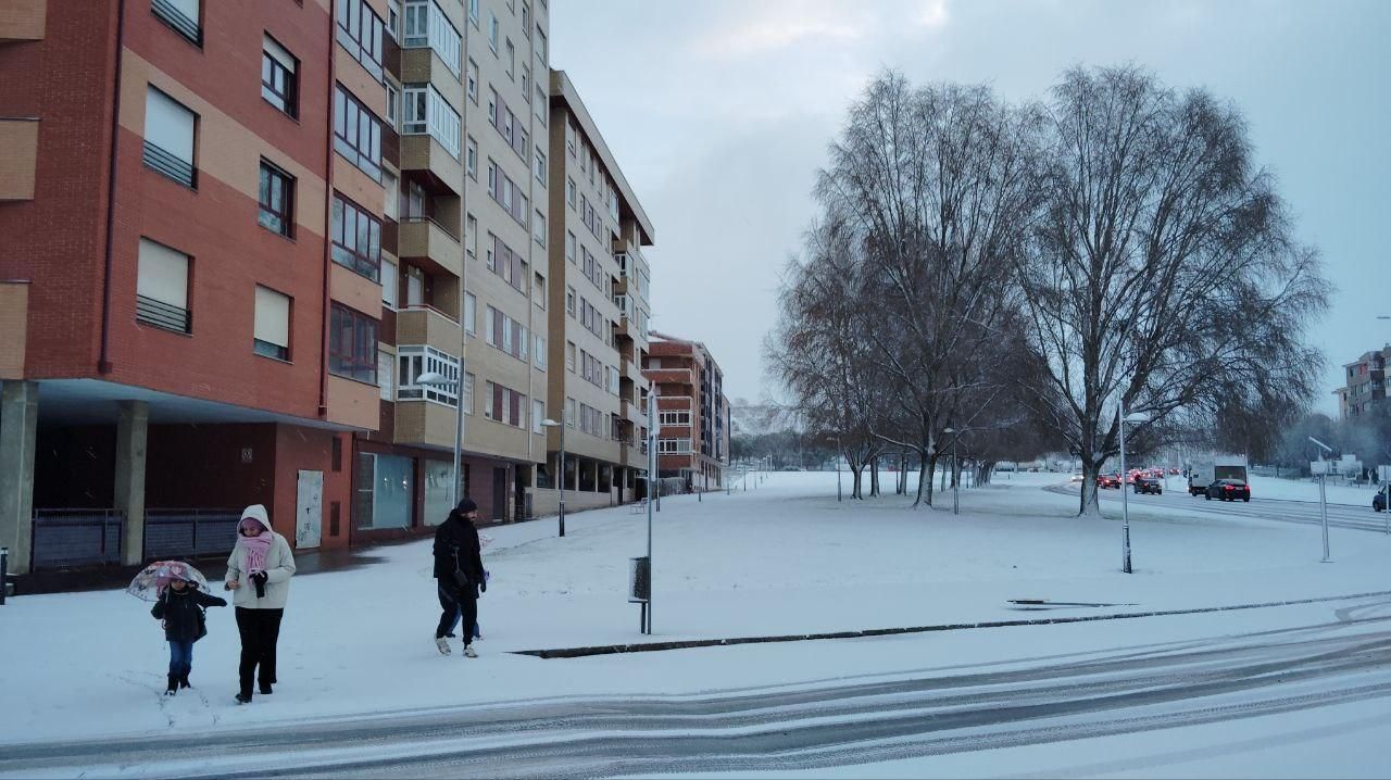 Nieve en León capital.