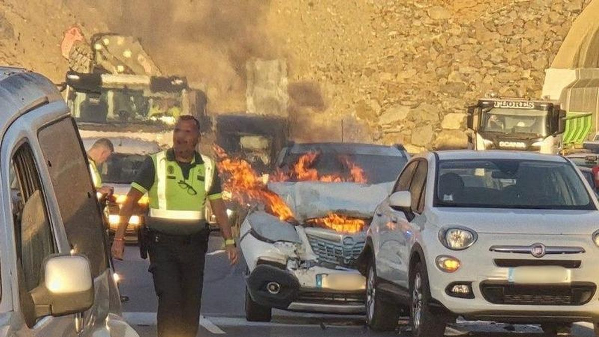 Grave accidente en la GC-1 a la altura de El Salobre con seis vehículos implicados