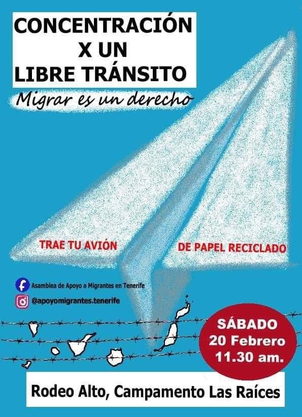 Cartel anunciador de la concentración de este sábado en Las Raíces