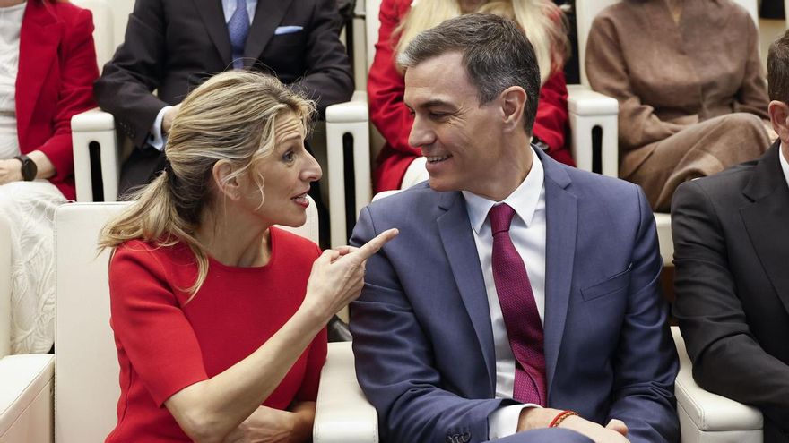 El presidente del Gobierno, Pedro Sánchez, y la vicepresidenta Yolanda Díaz, en imagen de archivo