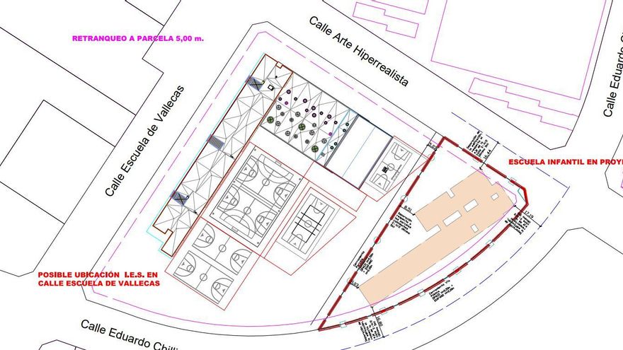 Tres nuevos institutos públicos para Ensanche de Vallecas, El Cañaveral y Valdebebas
