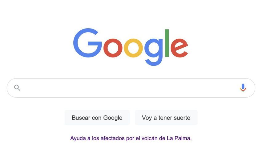 Enlace de Google para ayudar a los afectados por el volcán de La Palma