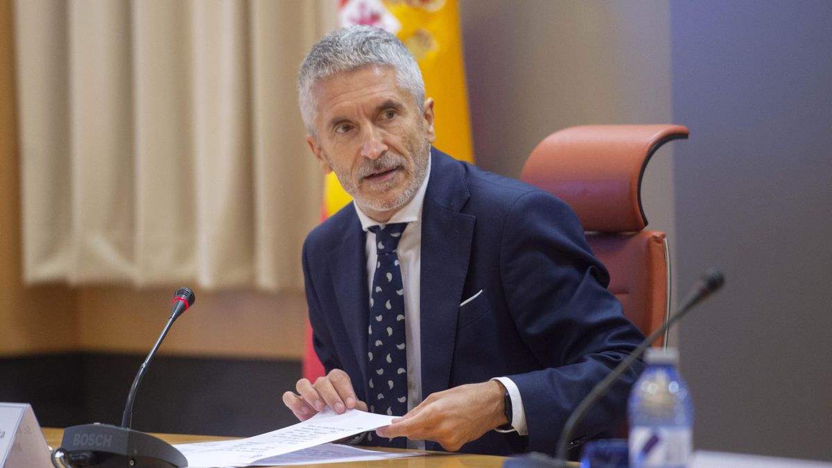 El ministro de Interior, Fernando Grande-Marlaska, interviene durante un acto de la DGT