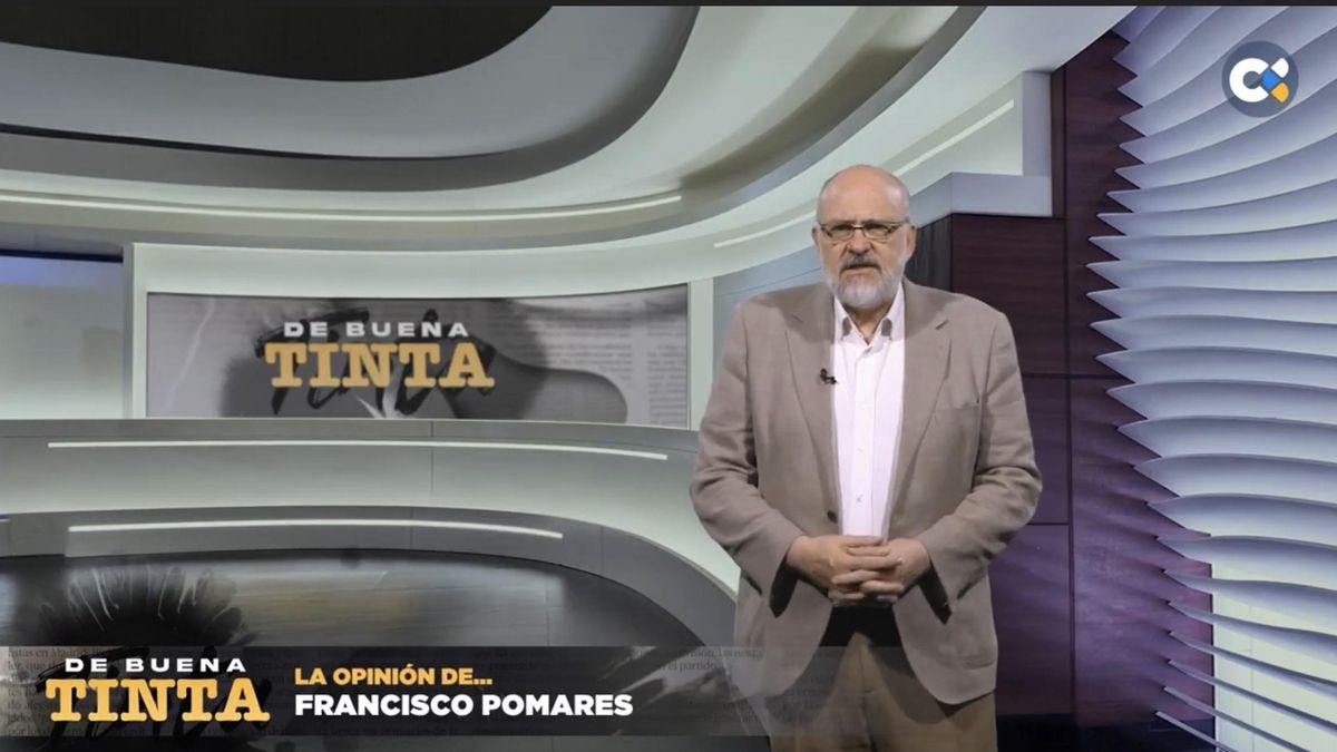 Francisco Pomares, en una de sus intervenciones en la tira diaria De buena tinta, en la que es un asiduo.