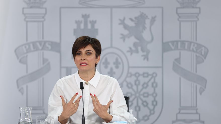 La ministra de Política Territorial y portavoz del Gobierno, Isabel Rodríguez, durante la rueda de prensa posterior a la reunión del Consejo de Ministros celebrada este martes en Moncloa. EFE/Kiko Huesca
