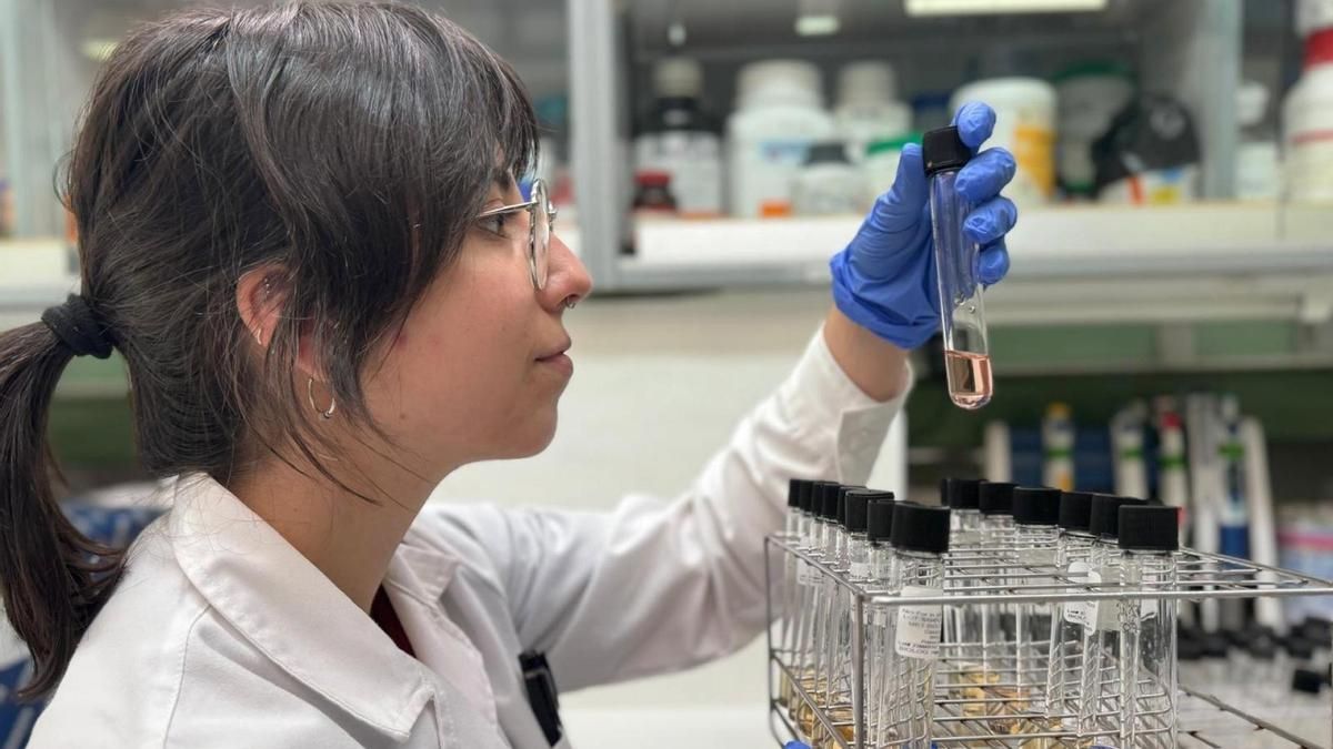 La finalista Lucía Alonso, alumna del Máster Universitario en Biotecnología.