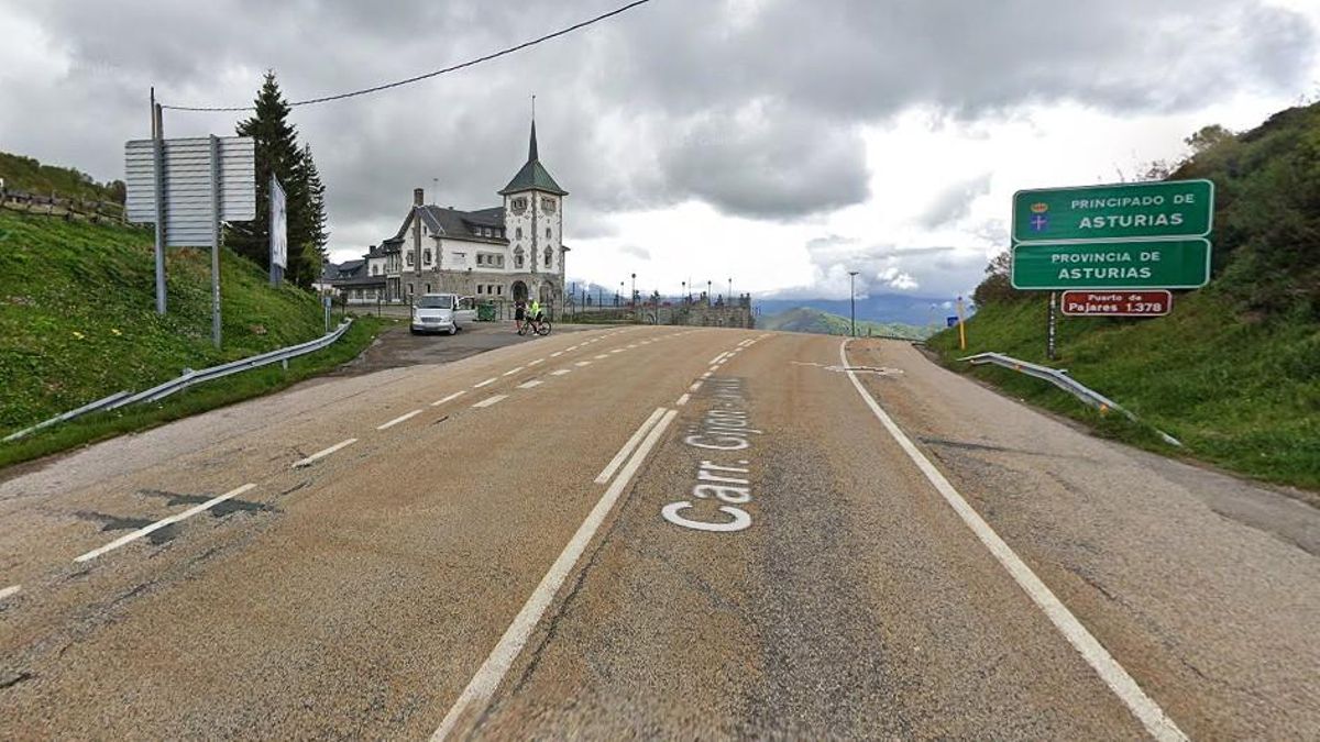 Carretera N-630 en la vertiente leonesa de el puerto de Pajares.