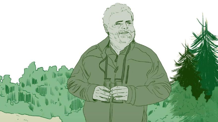 Retrato del ecologista Santiago Martín Barajas