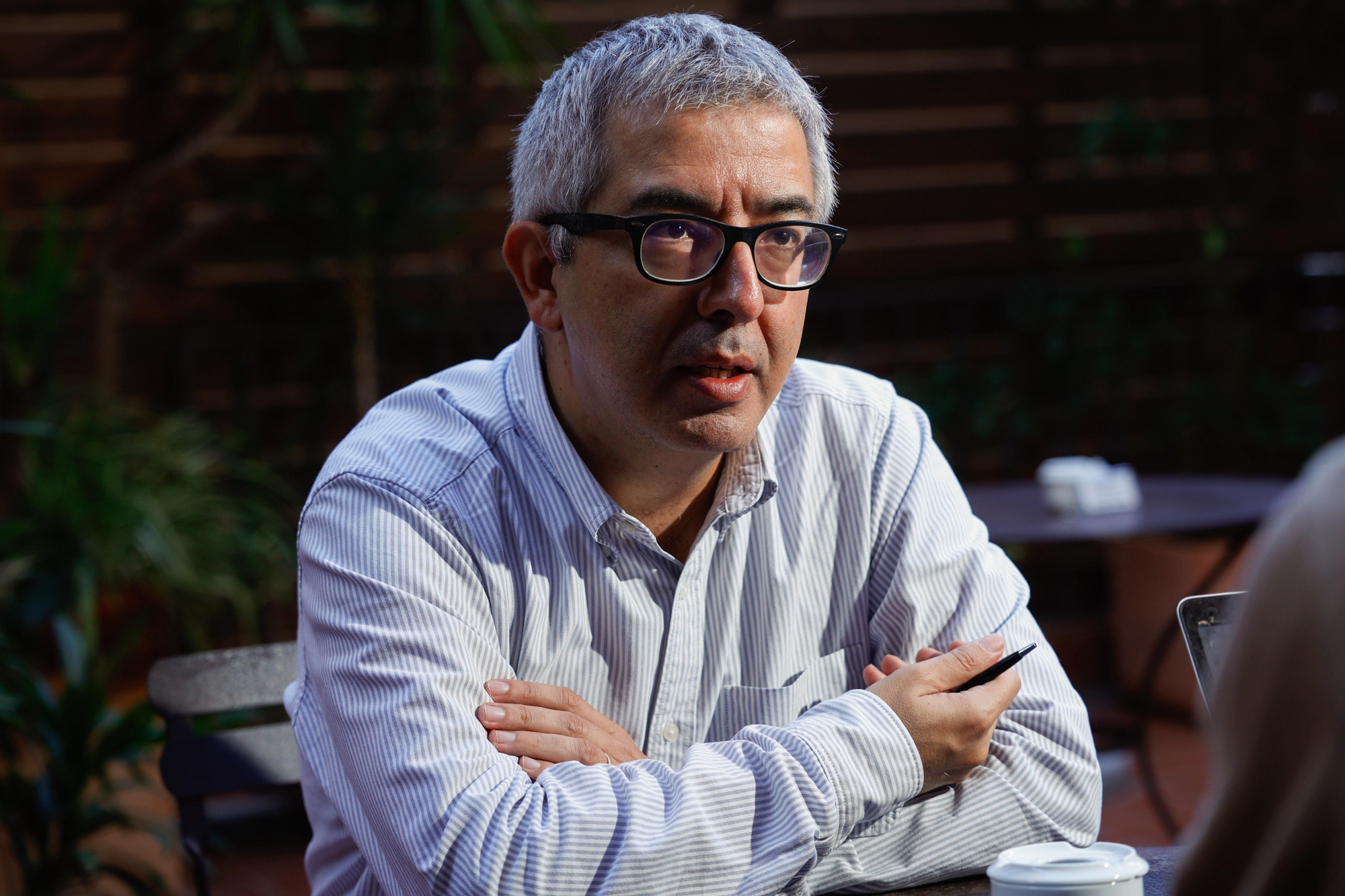 Jordi Amat, periodista y escritor, durante la entrevista en Barcelona.