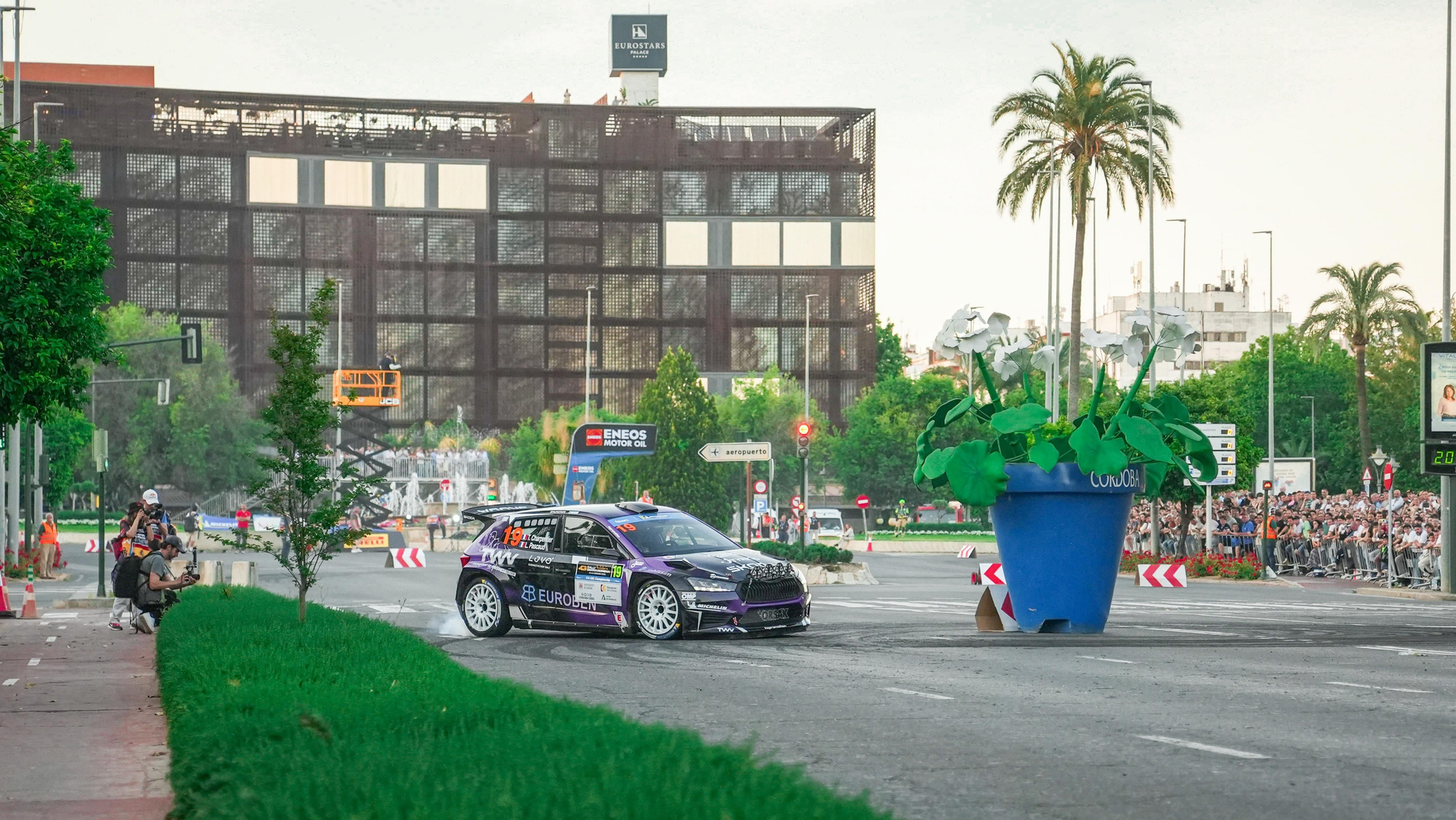 Tramo urbano del Rally Sierra Morena