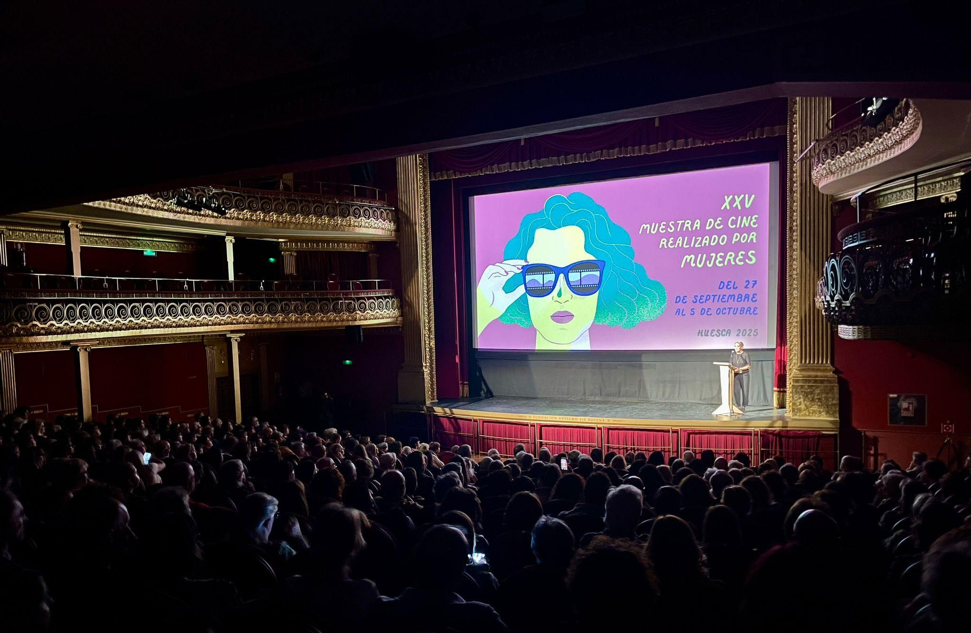 El Teatro Olimpia de Huesca, este domingo.