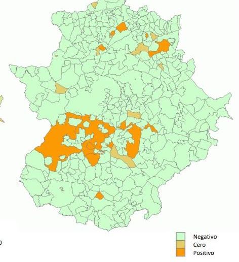 Evolución demográfica natural de los municipios extremeños