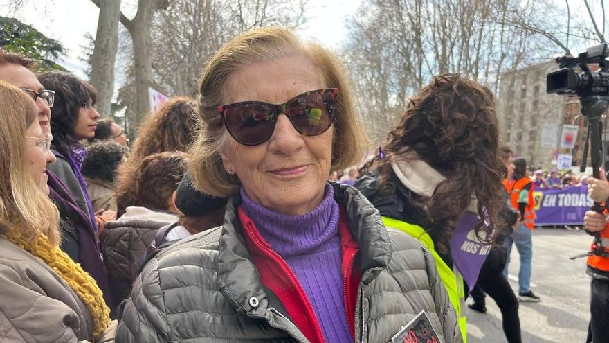 Carmeli, en la manifestación convocada por la Comisión 8M en Madrid