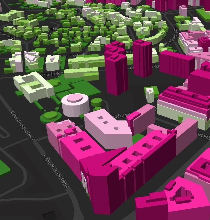 Vista de las alturas de edificios en la zona de Cristo Rey y Vallehermoso