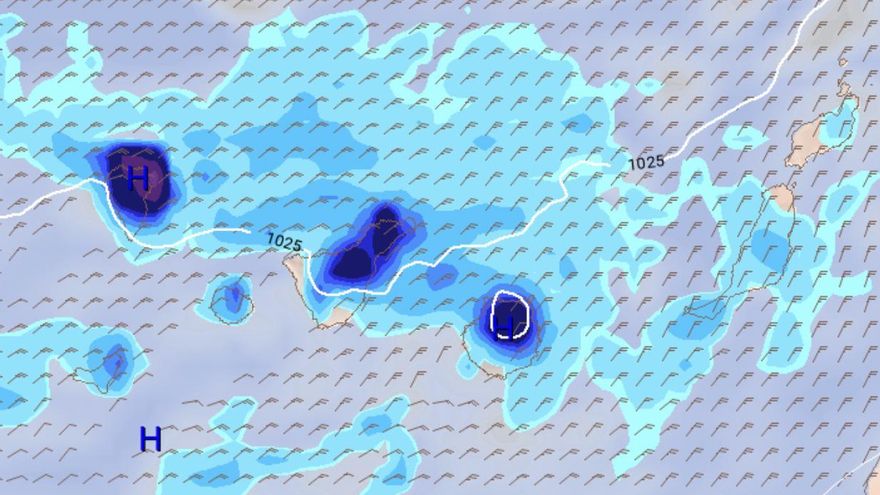 Tres días pasados por agua: se esperan lluvias moderadas en toda Canarias la segunda semana del año