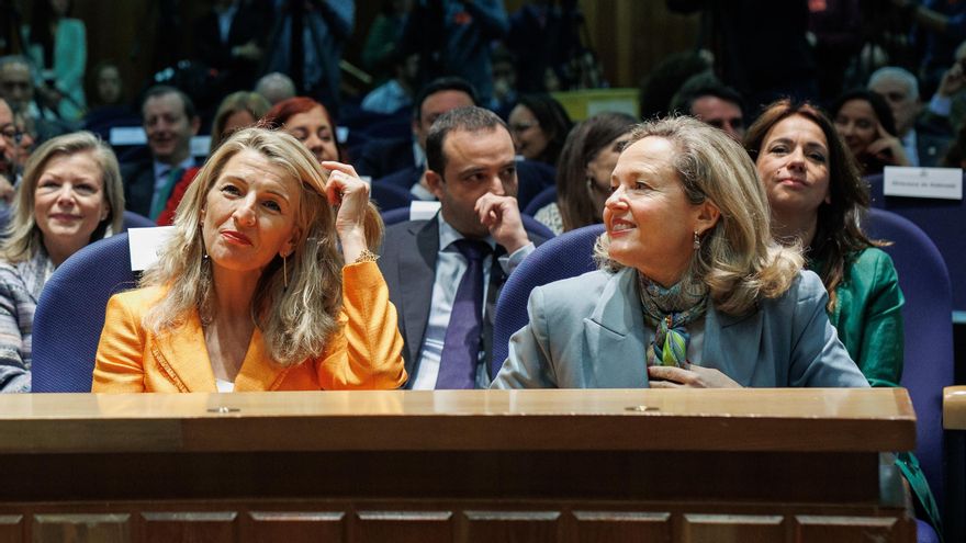 Las vicepresidentas Nadia Calviño y Yolanda Díaz, en una imagen de archivo.