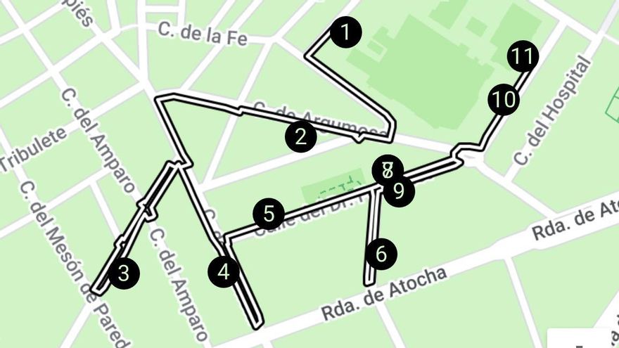 Mapa de las galerías de Lavapiés