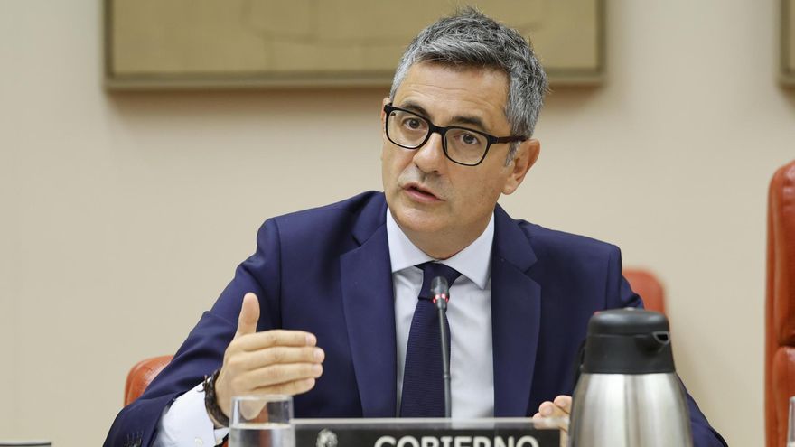 El ministro de Justicia, Felix Bolaños, comparece este jueves en la Comisión Mixta de Seguridad Nacional del Congreso.