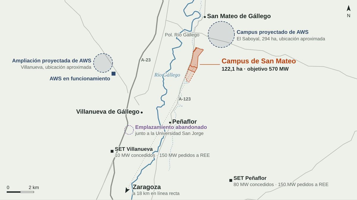 Impulso a un segundo centro de datos en San Mateo de Gállego, que sustituye al que proyectaba Vantage en Villanueva