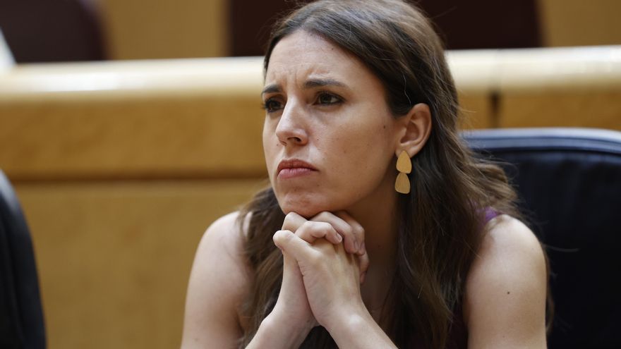 La ministra de Igualdad, Irene Montero, en el pleno del Senado del 19 de julio pasado. EFE/ Chema Moya