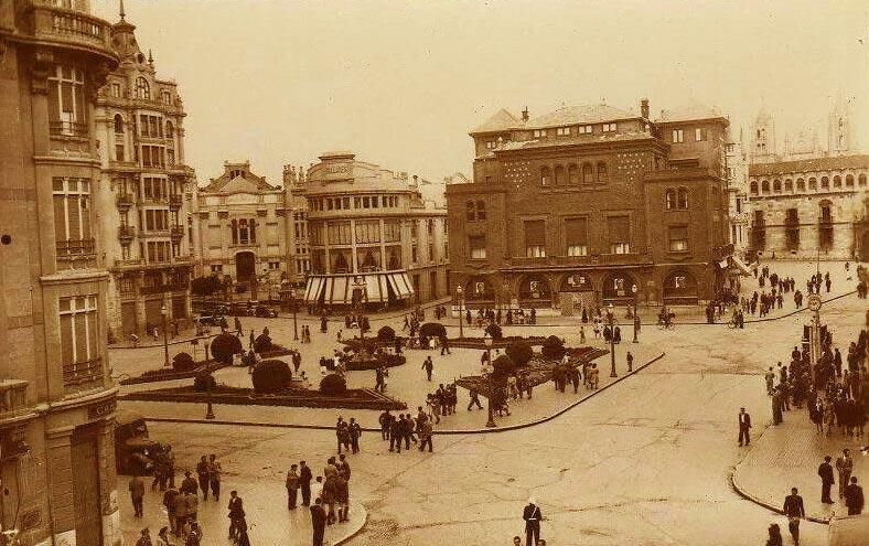 Plaza de la Libertad de León (Santo Domingo en los años 30).