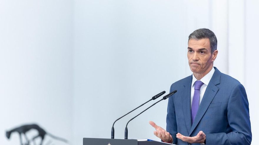 El presidente del Gobierno, Pedro Sánchez, comparece ante los medios de comunicación a 28 de julio de 2025