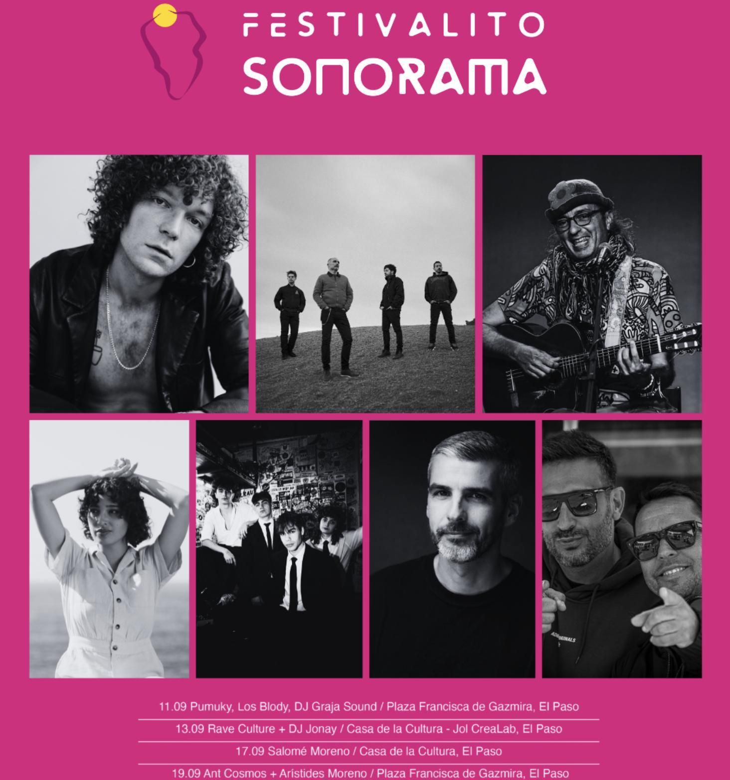 Artistas que actúan en el  Festivalito Sonorama  2026.