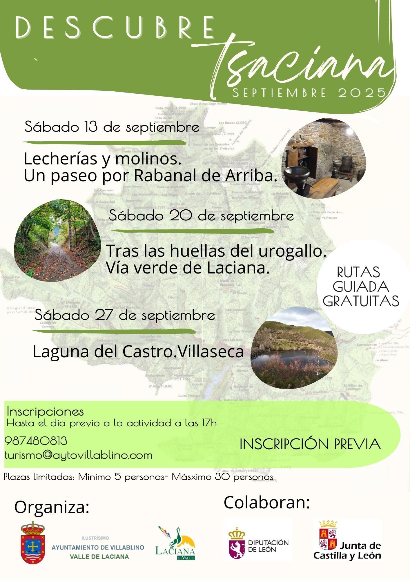 Cartel de las rutas de septiembre de 2025.