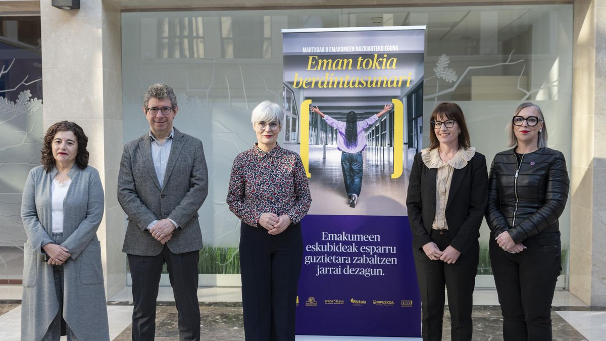 Las instituciones vascas animan a "dar espacio a la igualdad" el 8M ante el "resurgir de discursos que cuestionan derechos"