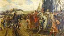 Lienzo 'La Rendición de Granada' de Francisco Padilla, 1882