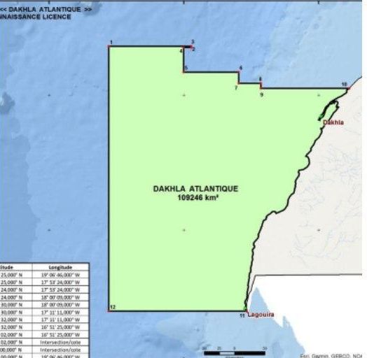 Bloque 'Daklha Atlantique' frente al Sáhara Occidental.