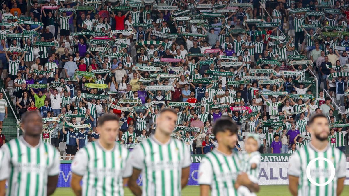 Grada Blanquiverde del Córdoba CF - Racing de Santander