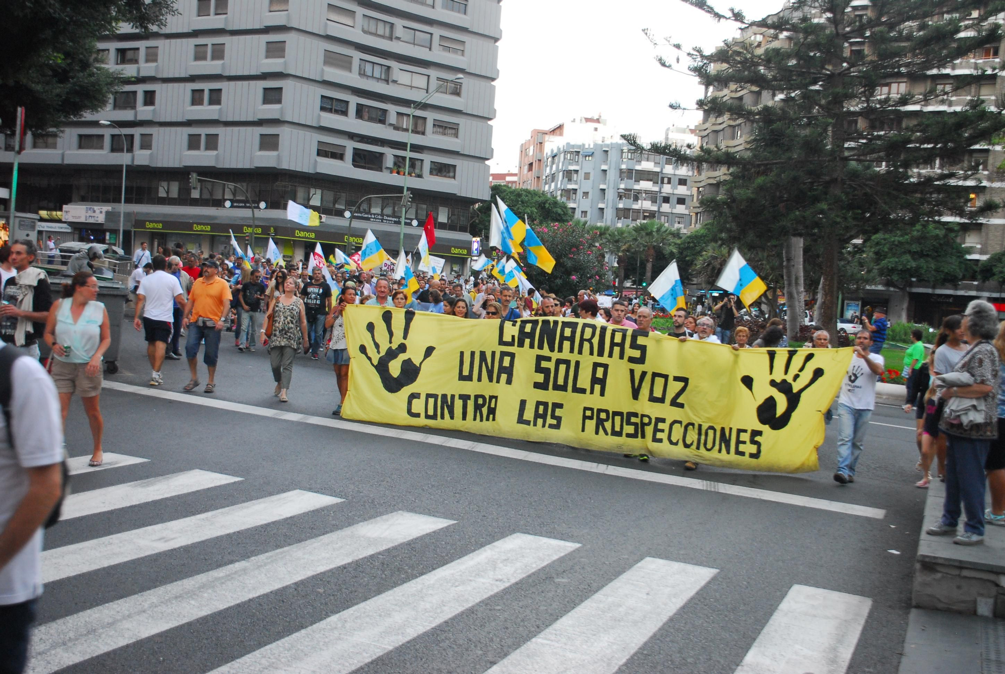 Manifestación contra las prospecciones en Las Palmas de Gran Canaria.