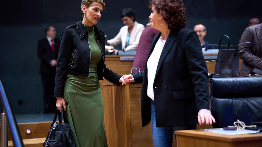 Chivite pacta sus séptimos presupuestos con EH Bildu, que se consolida como socio del Gobierno de Navarra