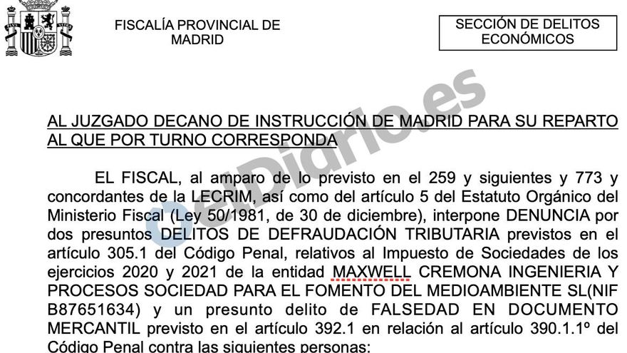 Fraude fiscal y falsedad documental: los dos delitos a los que se enfrenta la pareja de Ayuso
