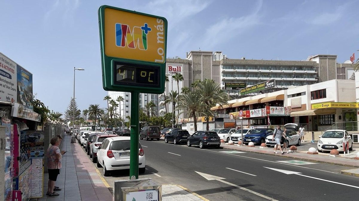 41 grados en Maspalomas, sur de Gran Canaria