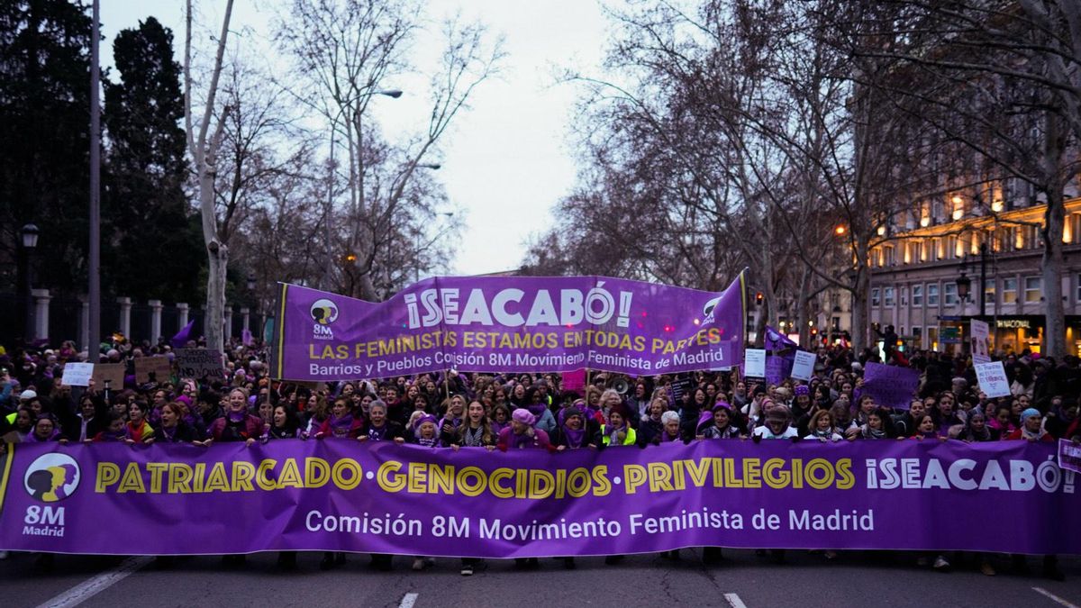 Manifestación feminista por el 8M de 2024 en Madrid.