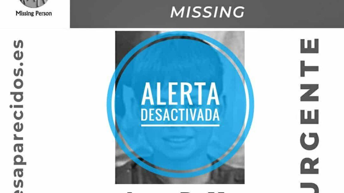Cartel de la búsqueda desactivada del menor desaparecido en Tenerife.