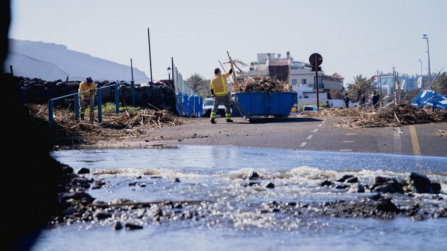 Canarias inicia el recuento de daños tras despedir a la borrasca Therese