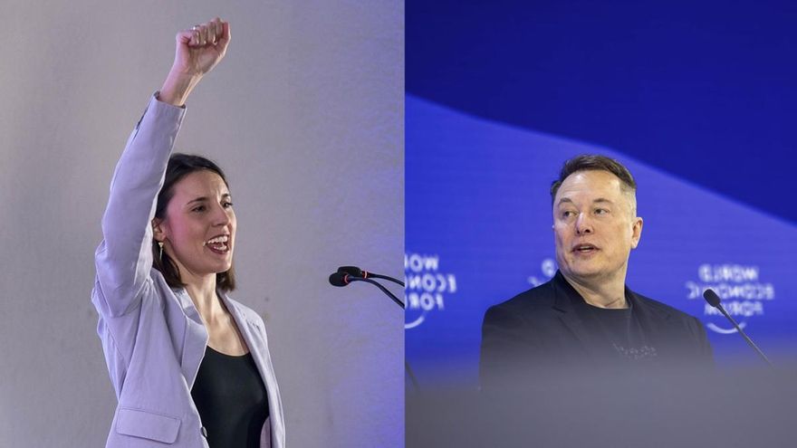 Elon Musk señala a Irene Montero y ella responde: "Hay que reemplazarte para que dejes de violar y matar"