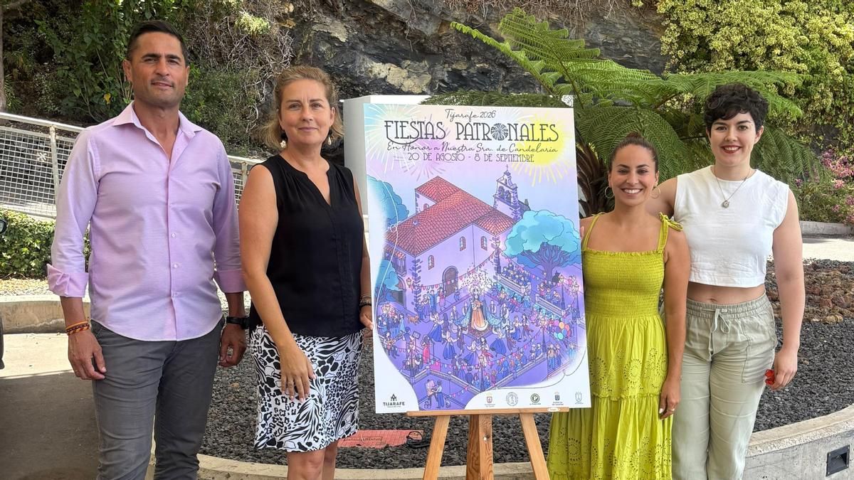 Celia Rodríguez, autora del cartel de las fiestas patronales de La Candelaria de Tijarafe
