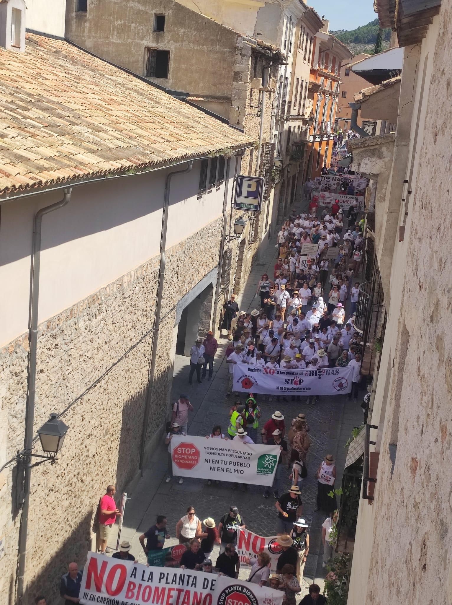 Protesta en Cuenca, en el Día de Castilla-La Mancha