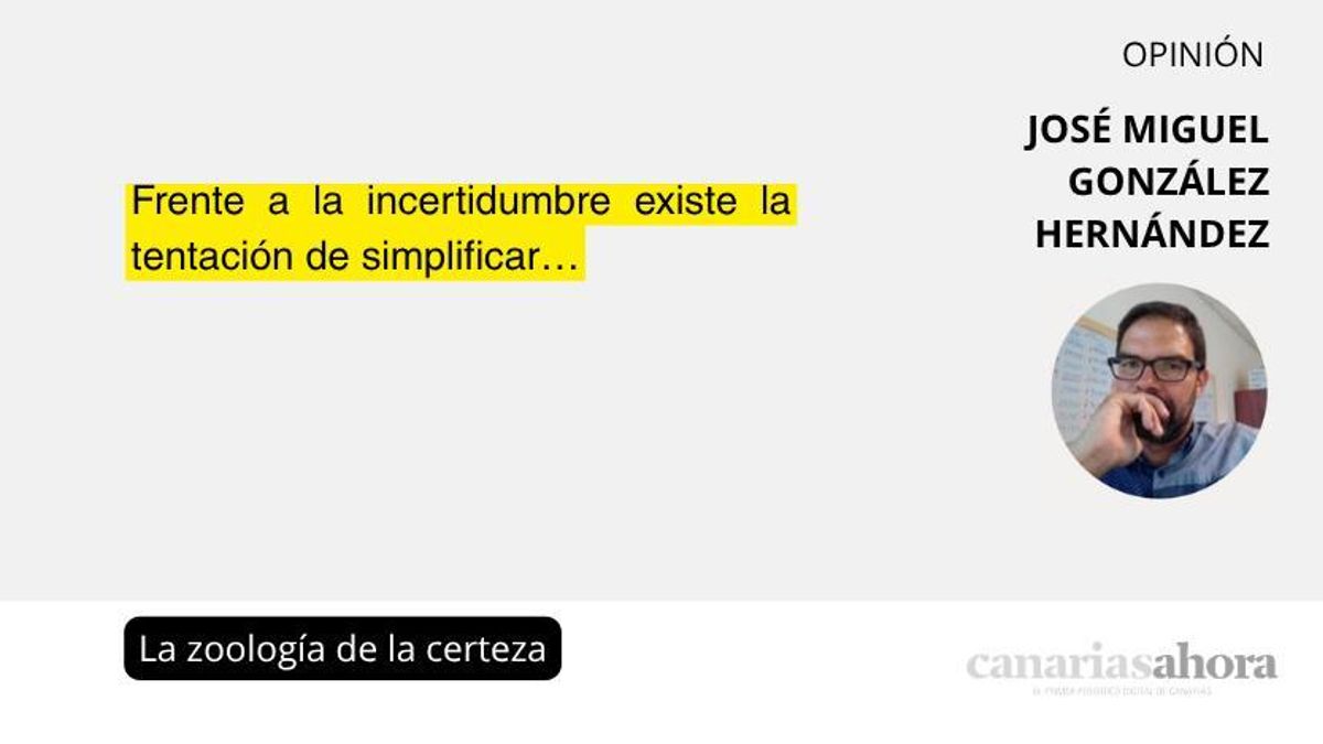 La zoología de la certeza