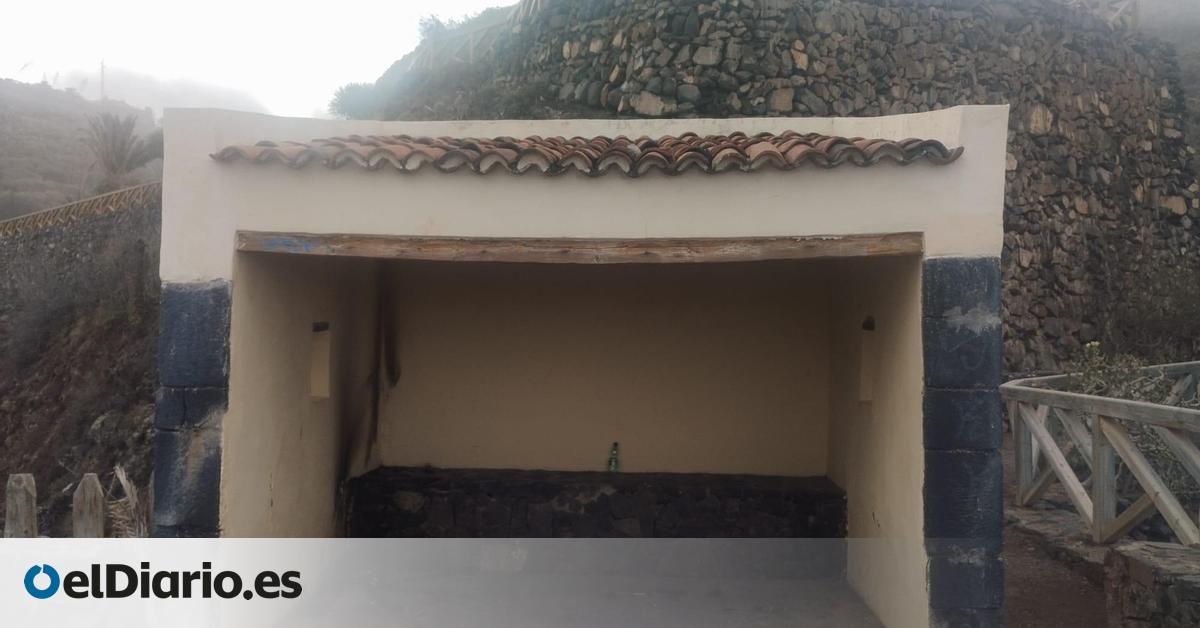 Una fiesta nocturna con hogueras pone en riesgo un Bien de Interés Cultural en el norte de Tenerife